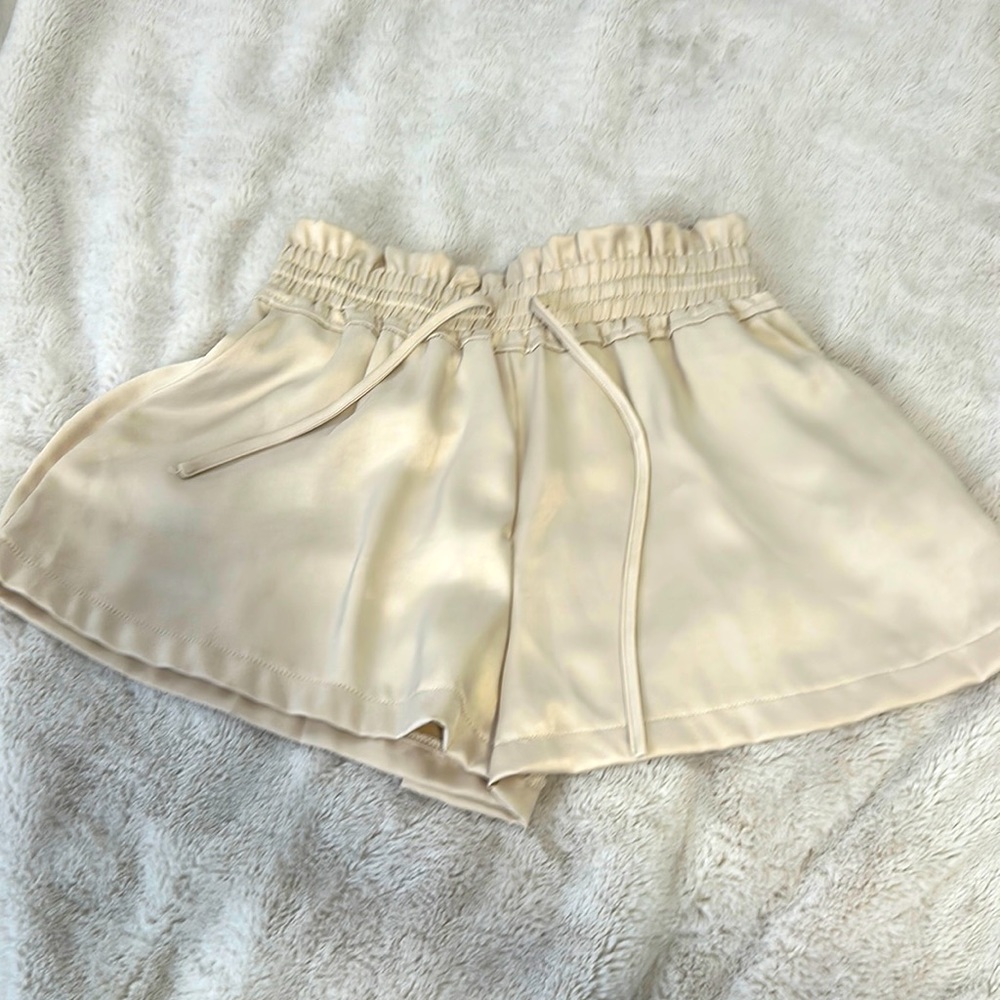High waisted leather shorts for a casual day